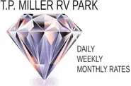 A diamond with the words miller rv park in front of it.